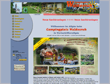 Tablet Screenshot of camping-wertach.de